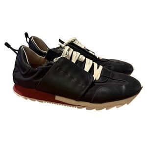 ESSEutESSE Black Leather and Nylon Sneakers – Men’s Size 6